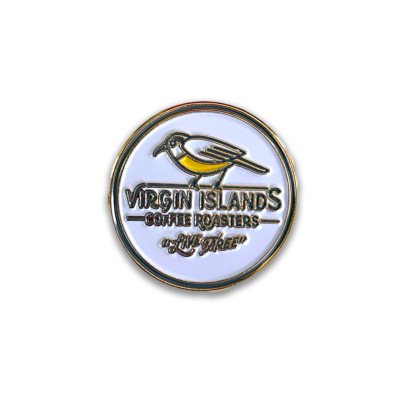Virgin Islands Coffee Roasters Enamel Pin front